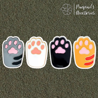 ʕ •ᴥ•ʔ ✿ พร้อมส่ง : เข็มกลัดเซ็ทอุ้งเท้าหมาหลากสี | Multi Color Dog Paws Enamel Brooch Pin Set.