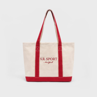 พร้อมส่ง Sporty &amp; Rich - SR Sport Two Tone Tote (Ruby/Natural)