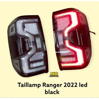 ไฟท้าย Ranger 2022 2023 led สีดำ ลายตัว top  รุ่น XL XLT F-SPORT  Next Gen