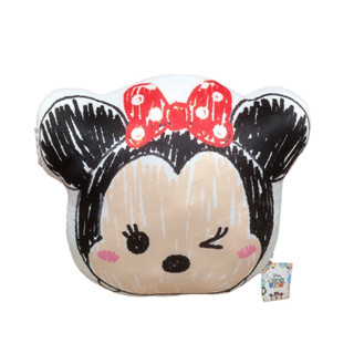 หมอนอิงหน้า Minnie มินนี่  ป้ายDisney Tsum Tsum ซูมซูม