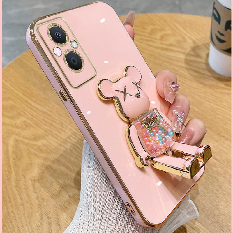 เคสTPUขอบเงา+ขาตั้งหมี VIVO Y03T/V40(5G)/V40PRO(5G)/Y27S/V29(5G)/Y02A/Y17S พร้อมส่ง สามารถตั้งได้