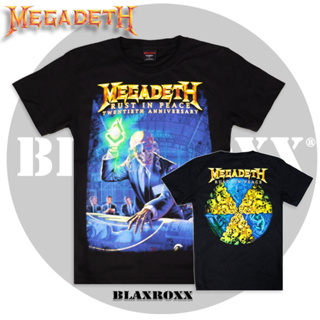 Blaxroxx เสื้อวง ลิขสิทธิ์แท้ Megadeth (MGD009) ผ้า Supersoft cotton