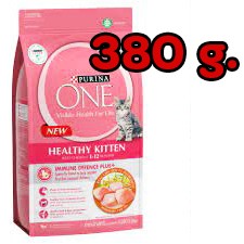 PURINA ONE HEALTHY KITTEN FORMULA 380 g. เพียวริน่า วัน อาหารแมว สูตรลูกแมว 380 กรัม.