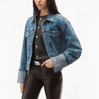 **do** เสื้อ Alexander Wang wave cuff trucker jacket in denim สินค้าใหม่ ของแท้