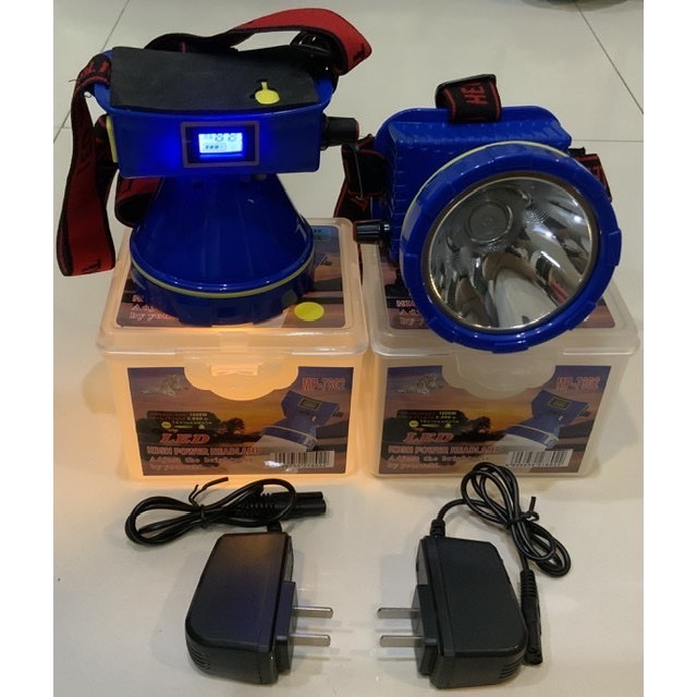 Headlamp ไฟฉายคาดหัว led รุ่น MP-7802 ชาร์จได้ ไฟฉายคาดหัว ไฟฉายคาดศรีษะ 1000 วัตต์ มีหน้าจอดิจิตอล