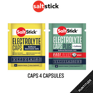 Saltstick Electrolyte Capsule ซอง : 4 เม็ด ct. แคปซูลเกลือแร่ กันตะคริว เก็บรักษาได้นาน