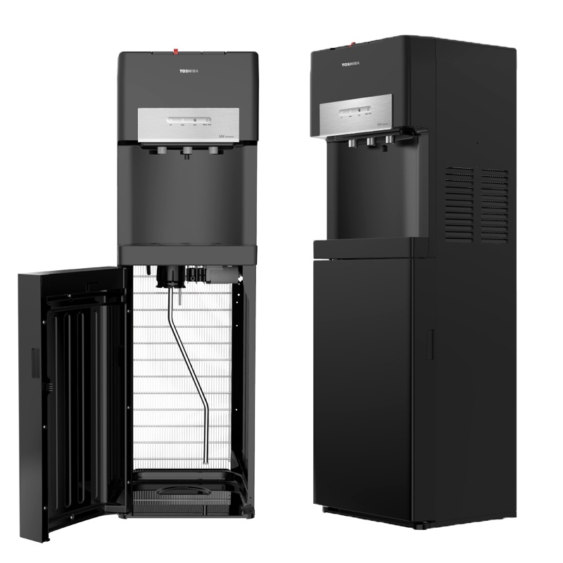 TOSHIBA ตู้กดน้ำ ถังน้ำด้านล่าง ร้อน เย็น กำจัดเชื้อด้วย UV LED สีดำ-ขาว  รุ่น RWF-W2035UVBTH(K)