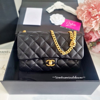 [ทักแชทก่อนสั่งซื้อ] Chanel Flap Bag Lambskin 22k Size 25 ถ่ายจากสินค้าจริง อุปกรณ์ครบ fullset