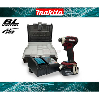 MAKITA สว่านไขควงกระแทกไร้สาย สีแดง 18 โวลต์ 1/4 นิ้ว รุ่น DTD172RFAR