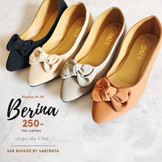 รองเท้าไซส์ใหญ่ 41-45 รุ่น Berina คัชชู หุ้มส้น ส้นแบน หัวแหลม ไซด์ใหญ่ ไซซ์ใหญ่  Bigsize Plussize