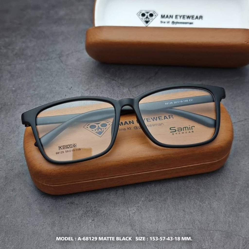 แว่นตา แว่นสายตา แว่นกรองแสง สำหรับคุณผู้ชาย (รุ่น A-68129)