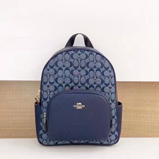 กระเป๋าเป้ สะพายหลัง C5671 Denim COURT BACKPACK IN SIGNATURE CANVAS 002