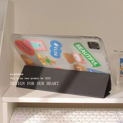 เคสรูปตัว Y แผ่นหลังแบบใส gen7/8/9 10.2 Air3/Pro10.5 Air4 Air5 10.9 Air1/2 gen5/gen6 9.7 Pro11พร้อมถาดใส่ปากกาเคสไ - รูปที่ 3