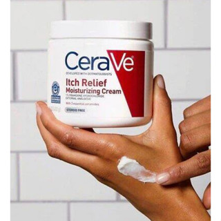 CeraVe Itch relief moisturizing cream340g， 😊สำหรับผิวหนังคัน แห้งเป็นขุย ของแท้จากอเมริกา