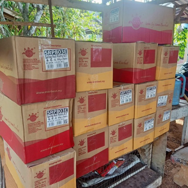 1 ลัง แป้งปอเปี๊ยะ สีฟ้า ปอเปี๊ยะทอด แป้งขนมผูกรัก