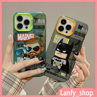 💖จัดส่ง24ชม💖iPhone 14 13 12 11 Pro Max เคส for เคสไอโฟน11 บางเบาพกพาง่าย แฟชั่น การ์ตูน Marvel แบทแมน ธอร์ เนื้อแมท Case