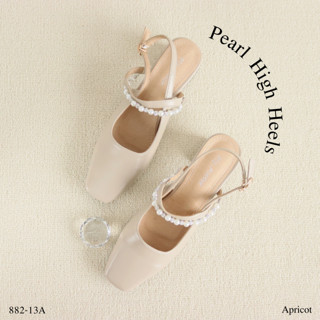 Mgaccess Pearl  High Heels Shoes 882-13A รองเท้ารัดส้น