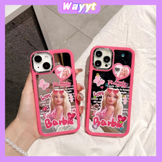 💖จัดส่ง24ชม💖iPhone 14 13 12 11 Pro Max เคส for เคสไอโฟน11 น่ารัก บางเบาพกพาง่าย การ์ตูน แฟชั่น Barbie กระจกเงา Case