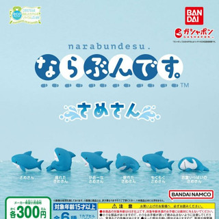 ✅Bandai Gashapon mini model lets get in line sharksan🇯🇵บันได โมเดลจิ๋ว กาชาปอง ฉลาม