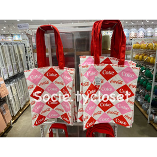 Socie.tycloset-Miniso xCocacola canvas bagถุงผ้าแคนวาสลายCokeจากช็อปมินิโซ