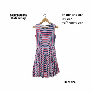 DOLCE &amp; GABBANA made in Italy dress อก 32 ยาว 35 เอว 25 D375.b24