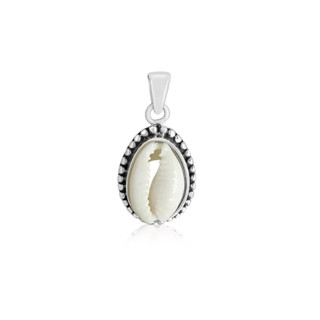 Minimalist Oxide Shell Silver Pendant/จี้เงินเปลือกหอยเบี้ยออกไซด์มินิมอล