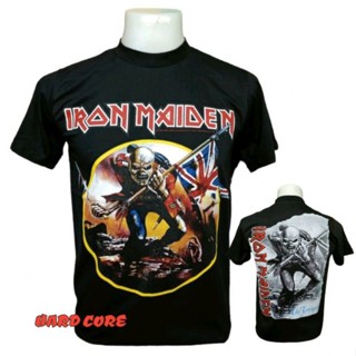 เสื้อวง IRON MAIDEN วงร็อค ไม่มีตะเข็บข้าง คอฟิต ป้ายUSA เสื้อทัวร์ เสื้อวินเทจ วงร็อคต่างประเทศ R1