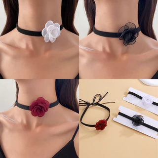 สร้อยคอดอกไม้ Choker ผูกคอ/แขน/เอวได้ เหมาะกับแฟชั่นเวียดนามช่วงนี้มากๆแถมแมชกับลุคเท่ๆหรือลูกคุณหนูก็ได้ พร้อมส่งจากไทย