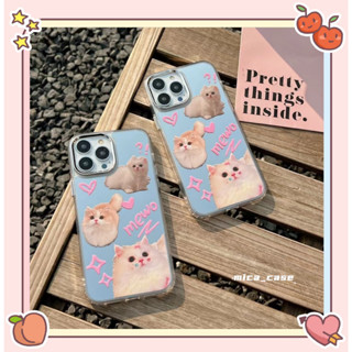 🐱‍🐉จัดส่งภายใน 24 ชม🌹 เคสไอโฟน 11 12 13 14 Pro Max แมว แฟชั่น เรียบง่าย ระดับสูง พื้นผิวกระจก Case for iPhone ผลิตภัณฑ์ร