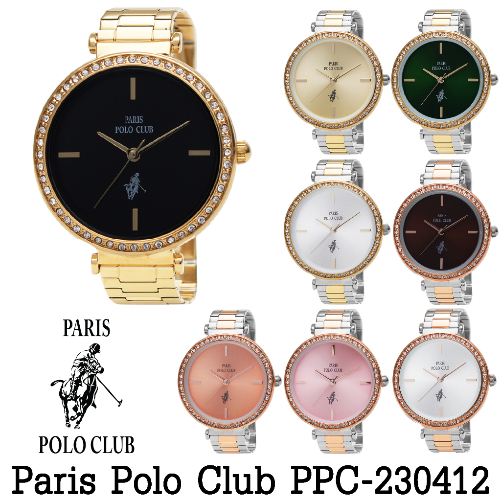 Paris Polo Club นาฬิกาข้อมือผู้หญิง สายสแตนเลส รุ่น PPC-230413