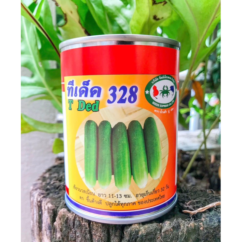 เมล็ดแตงกวา เมล็ดพันธุ์แตงกวา เมล็ดแตงดกๆ เเตงกวาพันธุ์ทีเด็ด328 100 กรัม เขียวตองสวยดกๆ