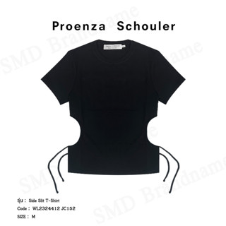 Proenza Schouler เสื้อยืดคอกลม รุ่น Side Slit T-Shirt Code: WL2324412 JC152