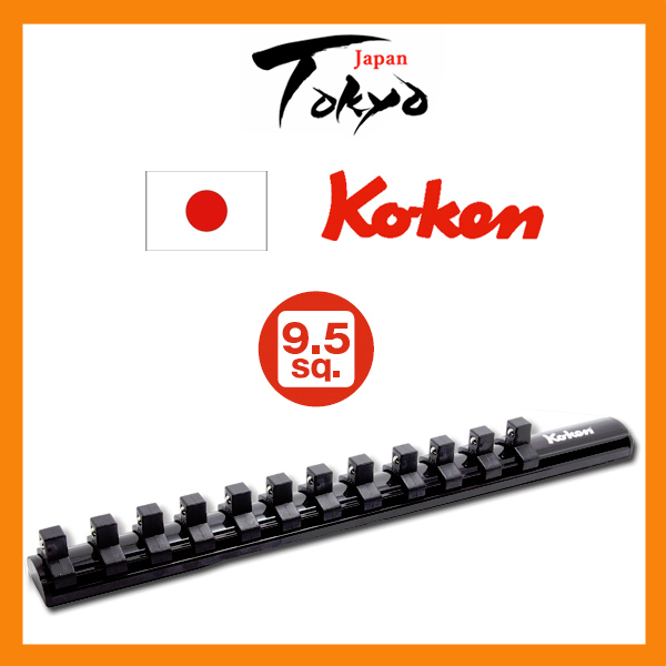 KOKEN RSAL300-3/8x12 รางแม่เหล็ก 12" 3/8" พร้อมคลิป 12 ชิ้น【ส่งตรงจากญี่ปุ่น】