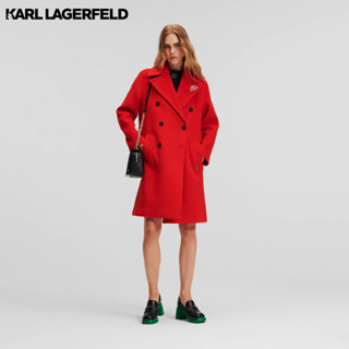 Karl Lagerfeld - DOUBLE-BREASTED WOOL COAT 235W1503 เสื้อโค้ท