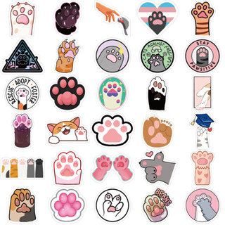 ยูนิคอร์น หมู เพนกวิน ชิบะอินุ ฮัสกี้ อุ้งเท้าแมว cat แมว claws 60แผ่น STICKER กันน้ำ สติ๊กเกอร์ ใช้ซ้ำได้  โทรศัพท์มื