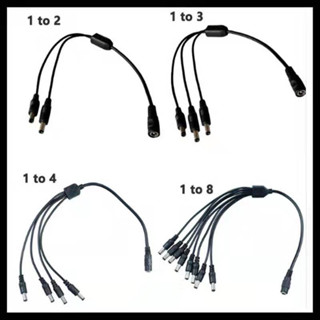 สายพ่วง jack dc 5.5x2.1 เข้า 1 ออก 2 ยาว40CM ( Y cable DC power jack)