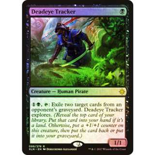 [MTG] Deadeye Tracker [XLN] [BLACK] [RARE] [FOIL] [ENG] (การ์ดเมจิค / Magic the Gathering)