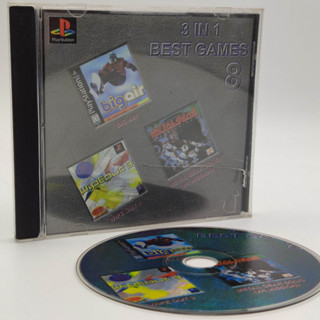 3 in 1 Best Games 8 [bootleg] แผ่นก๊อปปั๊ม สภาพดี Bigair / Wipe Out 3 / Metal Gear Solid PlayStation [PS1]