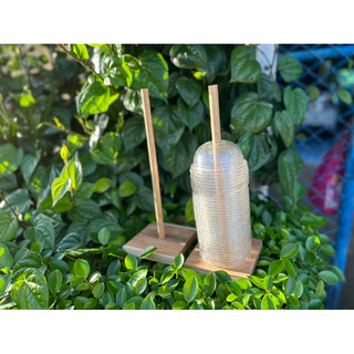 ที่เสียบฝาแก้วน้ำกาแฟ ทิชชู เสียบฝา ได้40-50 ❗️สูง 25 ซม. ❗️ทำจากไม้สัก พร้อมใช้งาน