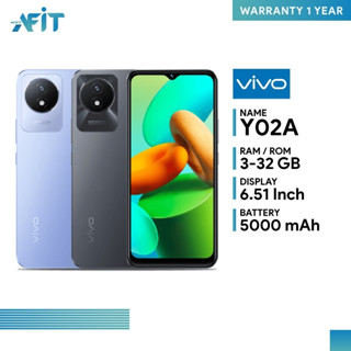 Vivo Y02 l Y02A (2+32GB)(3+32GB) สมาร์ทโฟนแบตเตอรี่ 5000 mAh หน้าจอถนอมสายตาจอ 6.51 นิ้ว ll ประกันศูนย์ไทย 1 ปี