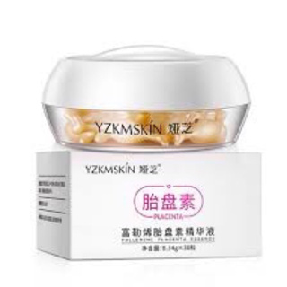 ❤️Love Sale❤️YZKMSK’IN Fullerene Placenta Essence ขนาด 0.34 g. x 30 เม็ด เซรั่มบำรุงผิวหน้าช่วยจุดด่างดำและริ้วรอย