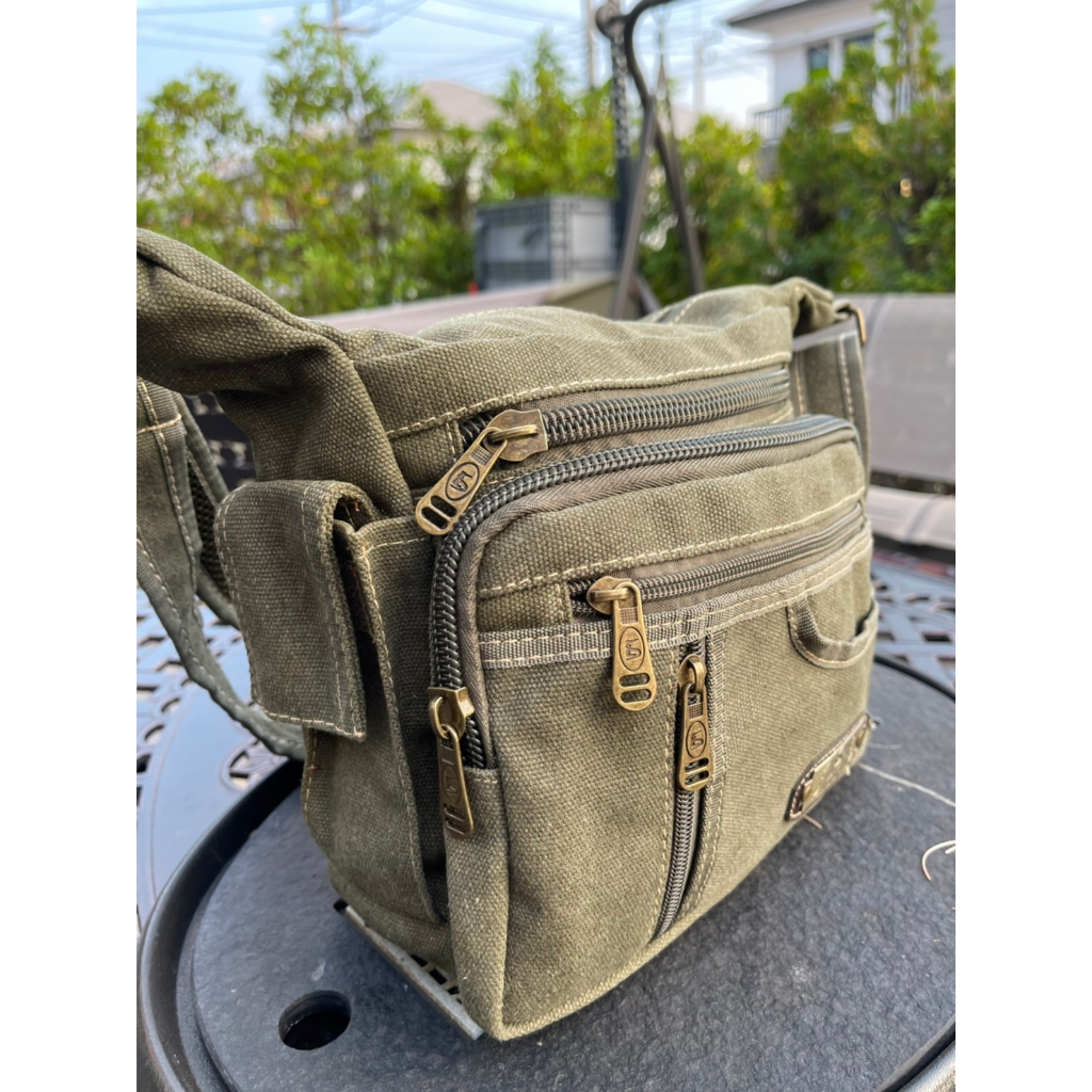 สะพายผ้าจูลองใบเล็ก ขนาด 12 นิ้ว สะพายผ้ากระสอบ คุณภาพดี สวยทน