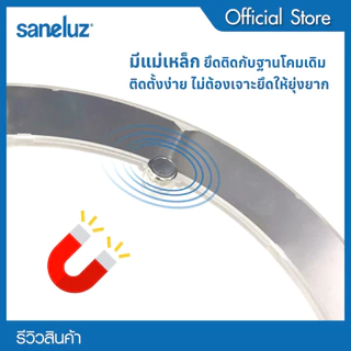 Saneluz ไฟเพดาน LED 20W 28W 30W 40W 48W แผงนีออนกลม ใช้งานง่าย มีแม่เหล็กยึด ใช้แทนโคมเดิมได้ทันที ใช้งานไฟ AC220V led