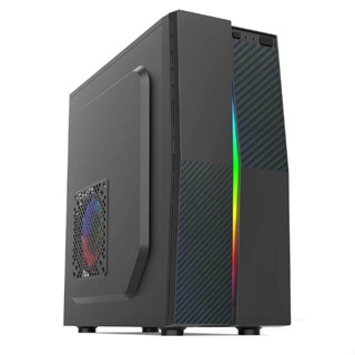 VENUZ ATX Computer Case VC 1609 with RGB LED Lighting Black