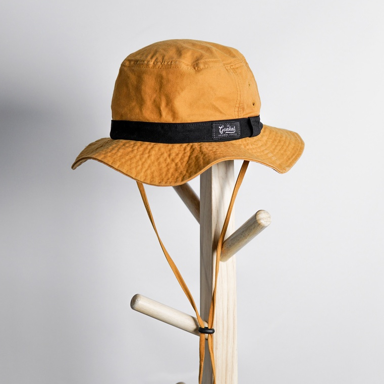 G001 Mustard/Black (หมวกเดินป่า Hiking hat สีมัสตาร์ทคาดดำ)