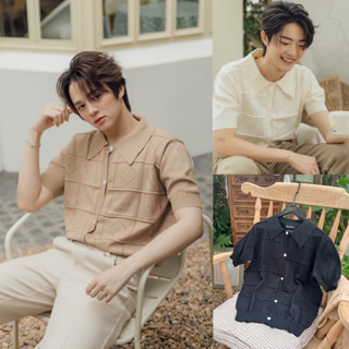 𝙆𝙄𝙉𝙎 | Knit polo shirt เสื้อโปโลคอปก (รหัส : KN77)