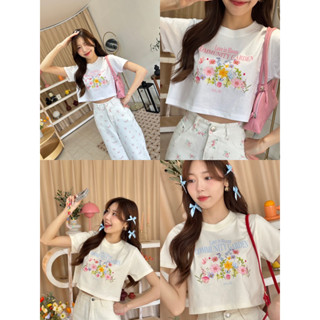 BABY CROP เสื้อครอปสกรีนลายน่ารัก เนื้อผ้าCotton 🍧🍭