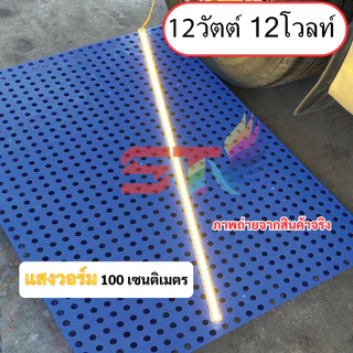 ไฟคีบแบต ST03 รางประหยัดไฟ LED แสงขาว 12V 12W 30/60CM พร้อมปากคีบ ใช้กับแบตเตอรี่
