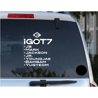 ใหม่ sticker เซต อากาเซ่ i GOT7 New Logo Vinyl Decals *2023 | สติ๊กเกอร์ติดรถ กันน้ำ อย่างดี