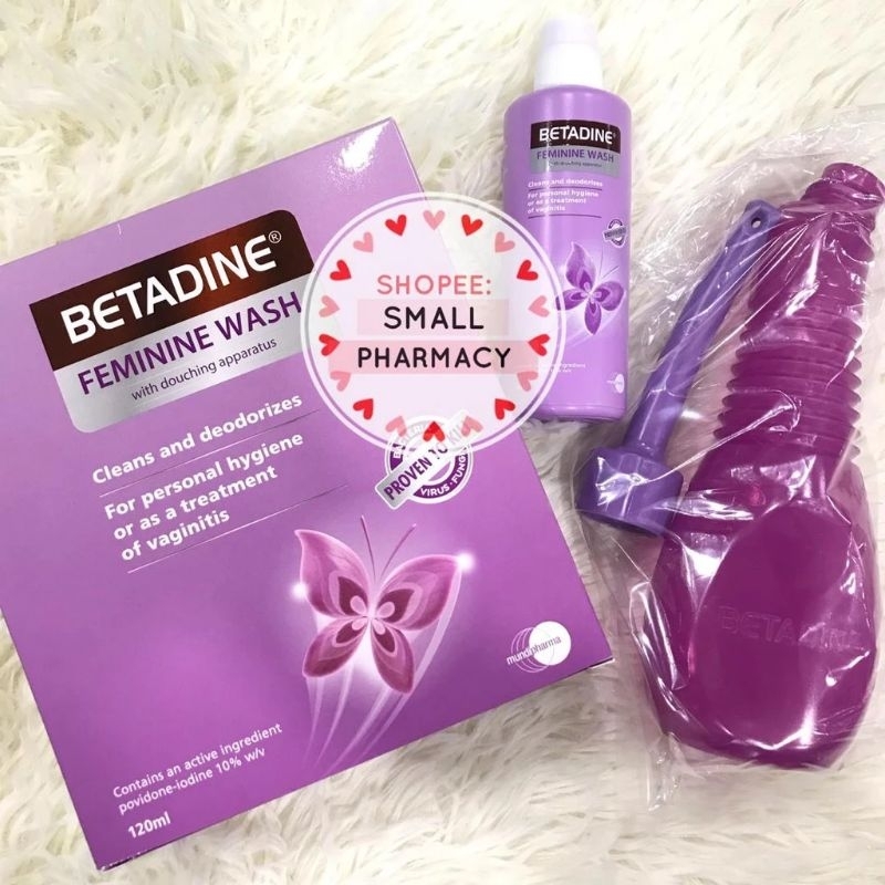 Betadine Feminine Wash With Douching Apparatus 120ML